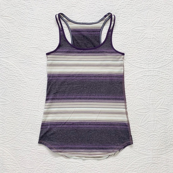 Lululemon‎ Refresh Racer Tank, Osaka Stripe Heathered Black Grape / Going Grape - Picture 5 of 7